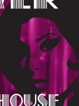 Napis Forever Amy a celebration of the music of Amy Winehouse featuring amy's original band. Różowe tło, ilustracja przedstawiająca Amy.