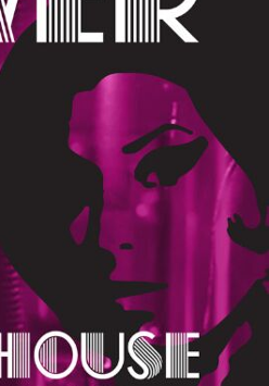 Napis Forever Amy a celebration of the music of Amy Winehouse featuring amy's original band. Różowe tło, ilustracja przedstawiająca Amy.