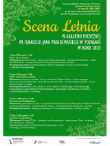 Na zielonym tle żółte i białe litery