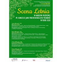 Na zielonym tle żółte i białe litery