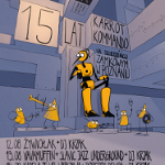 Kolorowy plaktat reklamujący trasę koncertową.