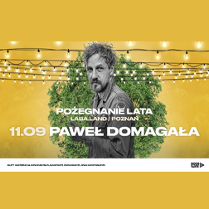 Plakat ze zdjęciem Pawła Domagały i informacjami o wydarzeniu