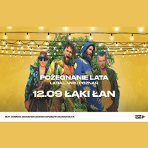 Na zdjęciu członkowie zespołu, na dole informacje o wydarzeniu