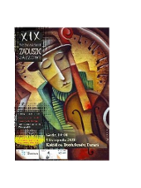 Informacje z plakatu zawarte w tekście artykułu. Na plakacie: mężczyzna ze skrzypcami.