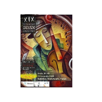 Informacje z plakatu zawarte w tekście artykułu. Na plakacie: mężczyzna ze skrzypcami.