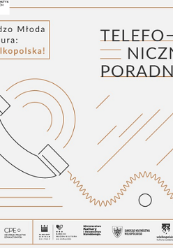 Słuchawka z przewodem z liniami symbolizującymi dźwięk.