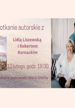 Plakat z informacjami o wydarzeniu i zdjęciami autorów biorących udział w spotkaniu.