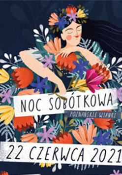 Kobieta w wianku z kolorowych kwiatów i kolorowymi kwiatami cała okryta.