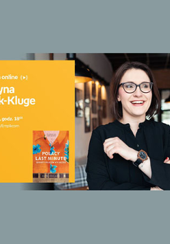 Plakat ze zdjęciem Justyny Dżbik-Kluge.