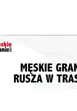 Napis: Męskie Granie rusza w trasę. W lewym górnym rogu: Żywiec Męskie Granie 2021