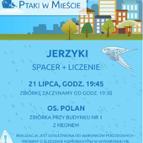 Na górze bloki symbolizujące miasto. Pod spodem informacje o wydarzeniu.