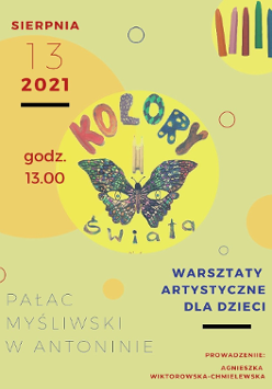 Ilustracja przedstawiająca motyla, który ma oczy na skrzydłach. Nad nim trzy ołówki. Żółte tło.