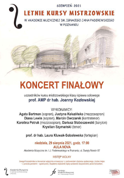 Plakat z informacjami o koncercie.