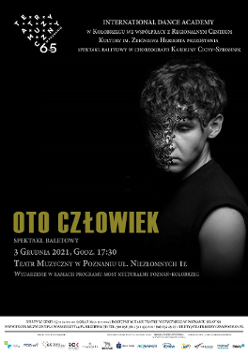 Plakat ze zdjęciem artysty i informacjami o spektaklu.