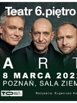 plakat promujący wydarzenie; na zdjęciu od lewej Michał Żebrowski, Janusz Chabior i Borys Szyc