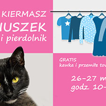 plakat wydarzenie z nazwą oraz datą; po lewej stronie widoczny czarny kot