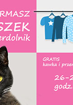 plakat wydarzenie z nazwą oraz datą; po lewej stronie widoczny czarny kot