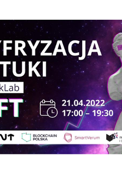 Rzeźba z zasłniętymi oczami na tle gwieździstego nieba.