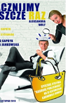 Plakat z informacjami o wydarzeniu i zdjęciami aktorów.