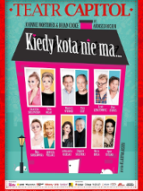 różowy budynek ze zdjęciami aktorów zamiast okien