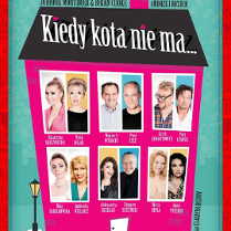 różowy budynek ze zdjęciami aktorów zamiast okien