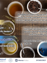 zdjęcie 10 filizanek z zaparzonymi herbatami w róznych kolorach