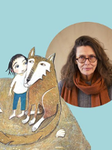 Åsa Lind i ilustracja z książki.