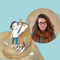 Åsa Lind i ilustracja z książki.