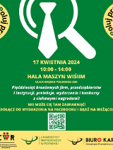 plakat z zielonym tlem