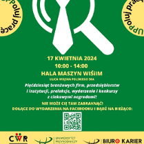 plakat z zielonym tlem