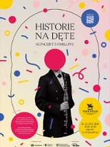 czarnobiała postać muzyka z kolorowymi elementami grafiki kołem zamiast glowy i kreskami, wzorkami rozmieszczonymi przypadkowo