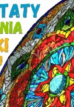 czerwono-niebieska mozaika szklana