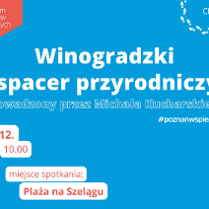 Na niebieskim tle białe i czerwone napisy z nazwą, datą i miejscem wydarzenia.