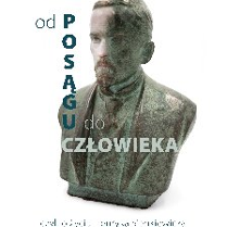 Popiersie Henryka Sienkiewicza. Niebiesko-szary napis z nazwą wydarzenia.