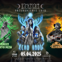 Kolorowa grafika ze zdjęciami i nazwami artystów, którzy wystąpią w trakcie koncertu.