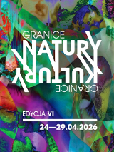 Kolorowa grafika z tytułem festiwalu na środku i treminem wydarzenia u dołu baneru.