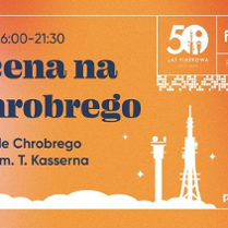 Na plakacie dominują kolory ciepłe- pomarańczoyw oraz żółty. Znajdują się na nim informacje opisane w opisie wydarzenia.