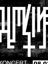 Czarno-biały plakat z informacjami na temat wydarzenia.