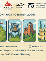 Grafika 4 charakterystycznych miejsc w Poznaniu: Kopiec Wolności, Dzwon Pokoju i Przyjaźni Między Narodami, Zamek Królewski, Fara. Informacje na temat wydarzenia zawarte w treści artykułu.