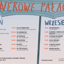 Gong na pisaku a po prawej część informacyjna plakatu.