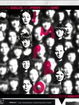 Grafika przedstawia czarno-białe twarze, większość niewyraźnych. Wyraźne jest tylko tylko kilka z nich, ułożone w dwie kolumny. Pomiędzy nimi czerwone litery układające sie w pionowy napis IMPRO. Po bokach informacje o spetkalu.