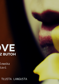 Plakat wydarzenia: usta z przyłożonym do nich żółtym kwiatem, z lewej strony informacje o wydarzeniu.