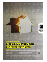 pośrodku plakatu zarys domu wraz z padającym za nim cieniem, poniżej tytuł spektaklu