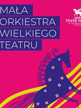 Na tle różowego tła i żółtych linii rysunek fioletowego konia. Na górze plakatu tytuł wydarzenia.