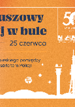 Na plakacie dominują kolory ciepłe- pomarańczoyw oraz żółty. Znajdują się na nim informacje opisane w opisie wydarzenia.
