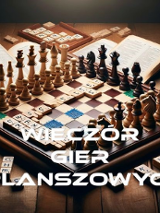 szachowniaca z figurami i literami z gry scrable