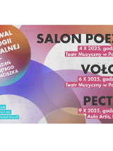 na plakacie informacje dotyczące wydarzeń w ramach festiwalu, daty, wykonawcy, miejsca wydarzeń