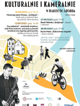 Biało-czarne zdjęcia gołębi, ludzi. Rysunek klasztoru. W tle kolorowa mapa Poznania. Szczegółowe informacje dotyczące wydarzenia w treści artykułu.