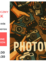Z prawej strony grafika przedstawiająca dłonie trzymające aparaty cyfrowe. Na froncie napis "Photowalk". Z lewej strony napisy na białym tle. Szczegółowe informacje na temat wydarzenia zawarte w treści artykulu.
