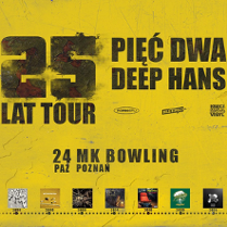 Napisy na żółtym tle przypominającym otarty tynk. W dolnej części plakatu okładki płyt zespołu z rokiem wydania. Loga partnerów wydarzenia. Szczegóły na temat wydarzenia zawarte w treści artrykułu.